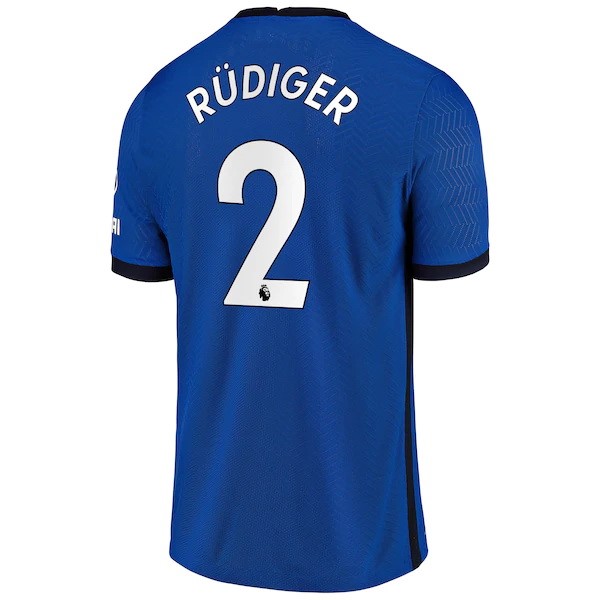 Maillot Football Chelsea NO.2 Rudiger Domicile 2020-21 Bleu